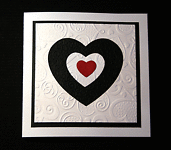 Tiny Red Heart - Handcrafted Valentines or Anniversary Card - dr16-0016